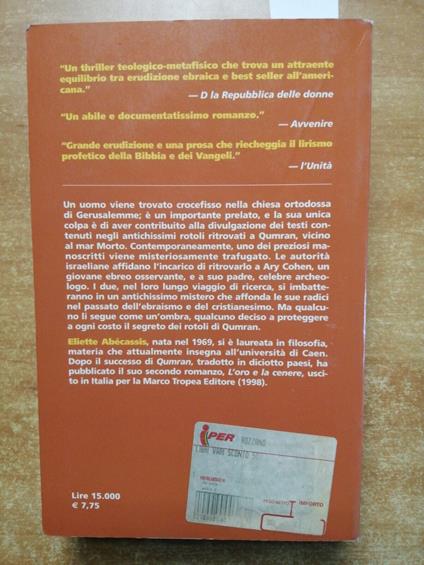 Eliette Abecassis - Qumran - Best - 2000 Il Mistero Del Manoscritto Rubato - Eliette Abécassis - copertina