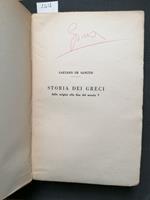 G. De Sanctis - Storia Dei Greci Vol. 2 Dalle Origini 1942 La Nuova Italia(