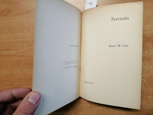 James M. Cain - Serenata - Einaudi 1955 I Coralli N. 66 - 1Ed. - James M. Cain - copertina