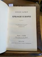 Epiloghi Europei - Giulio Caprin - Ispi - Milano - 1941 Volume 1 Illustrato