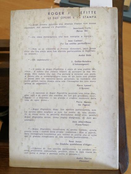 Roger Peyrefitte - La Morte Di Una Madre - 1952 Editoriale Tell - 1Ed. - - Roger Peyrefitte - copertina