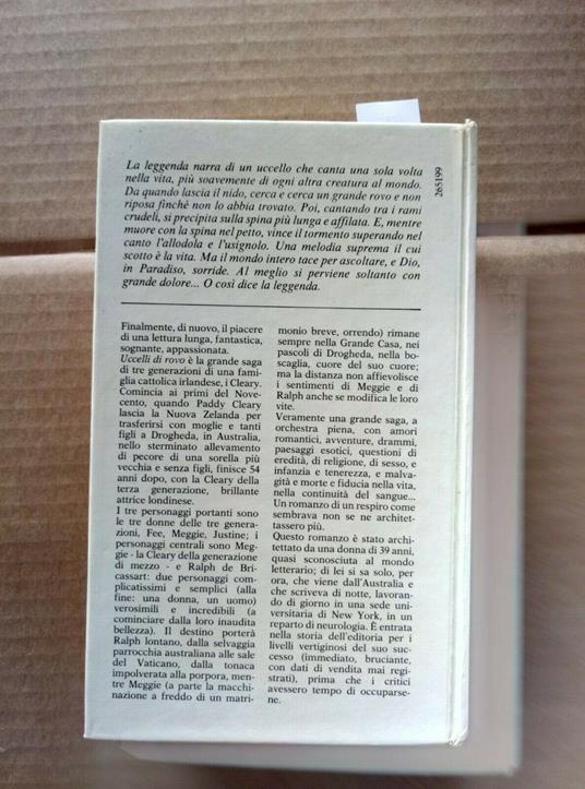 Uccelli Di Rovo - Colleen Mccullough - 1977 - Bompiani - 1Ed. - Romanzo - Colleen McCullough - copertina