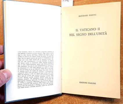 Il Vaticano Ii Nel Segno Dell'Unitë - B. H€Ring - 1963 - Edizioni Paoline - Bernhard Häring - copertina