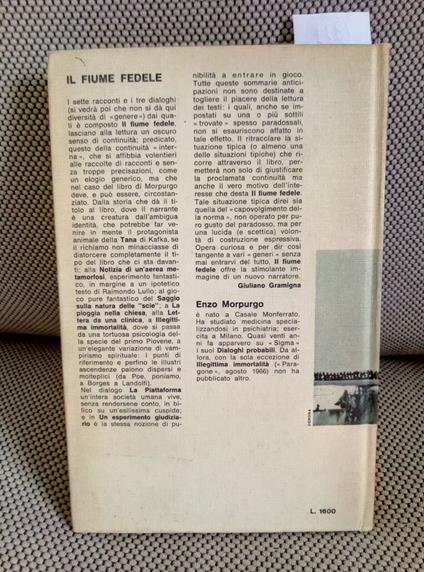 Enzo Morpurgo - Il Fiume Fedele 1967 Rizzoli 1 Ed. - Enzo Morpurgo - copertina