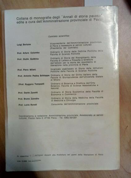I Cln E La Ripresa Della Vita Democratica A Pavia - Lombardi 1983 La Pietra 846 - Pierangelo Lombardi - copertina