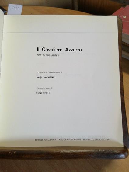 Il Cavaliere Azzurro Der Blaue Reiter 1971 Catalogo Galleria Civica Torino( - copertina