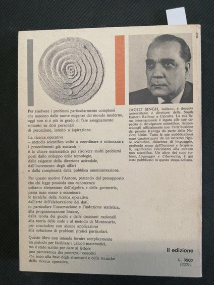 Le Idee Della Ricerca Operativa - Jagjit Singh - Est - 1976 Mondadori - copertina