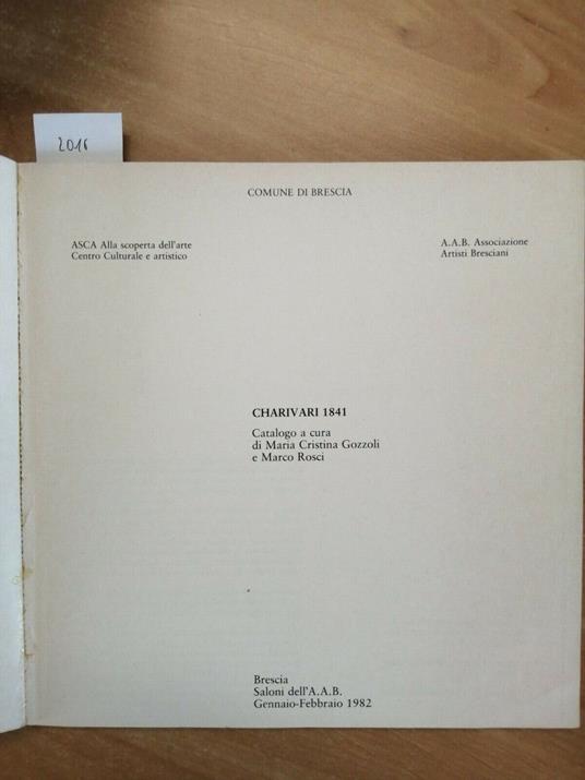 Charivari 1841 - Catalogo Mostra 1982 - Brescia - copertina