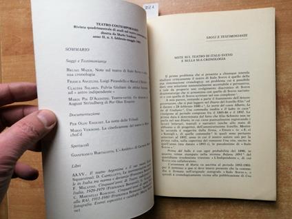 Mario Verdone - Teatro Contemporaneo Rivista Quadrimestrale 1983 Lucarini(3 - copertina