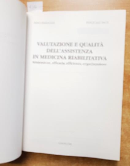 Valutazione E Qualit Dell'Assistenza In Medicina Riabilitativa - Basaglia - copertina