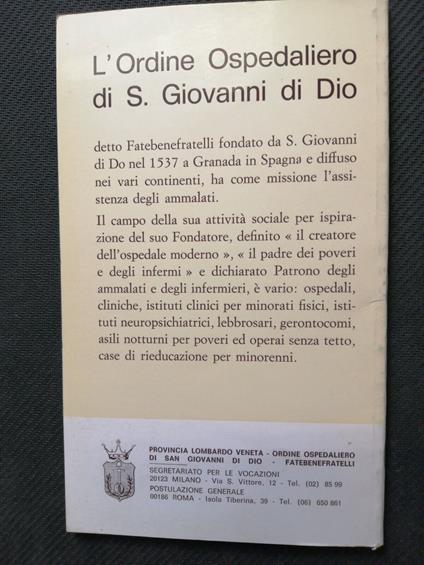Venerabile Frà Riccardo Pampuri 1979 Pavia - Edizioni Fatebenefratelli - copertina