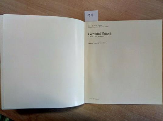 Giovanni Fattori - Vera Durbè 1973 Museo Civico Livorno - Catalogo - copertina