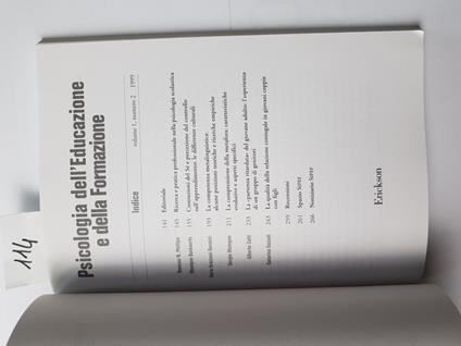 2 Riviste Psicologia Dell'Educazione E Della Formazione Erickson Vari Articoli - copertina