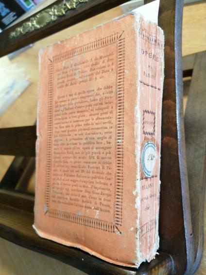Opere Di Giuseppe Parini Prose 1821 Silvestri - Vol.104 Della Biblioteca - copertina