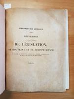 Lotto 14 Voll. Repertoire Methodique De Legislation De Doctrine 1846 Dalloz