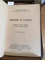 Giovanni Semeria - Memorie Di Guerra - 1 Guerra Mondiale - 1927 Amatrix