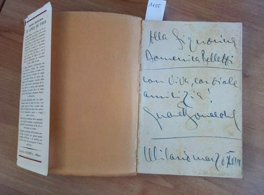 Cesare Bonacossa In Linea Di Volo 1940 Ceschina - Autografato!!! 1 Ed. - copertina