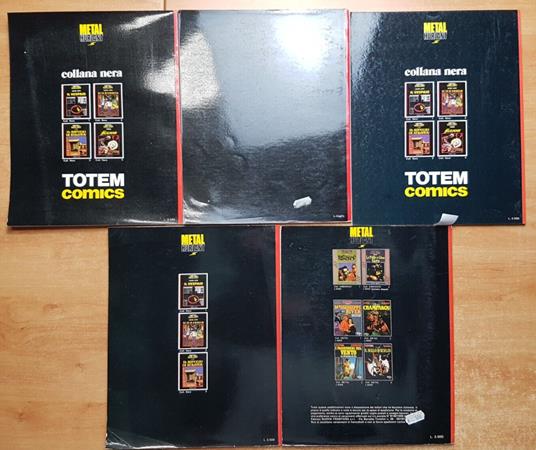 Lotto Di 5 Fumetti Metal Hurlant Collana Nera N 1-2-3-5-7 Nuova Frontiera( - copertina