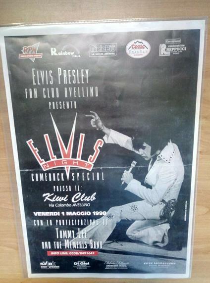 Elvis Presley Night Comeback Special Original Poster Avellino 1 Maggio 1998 Kiwi - copertina