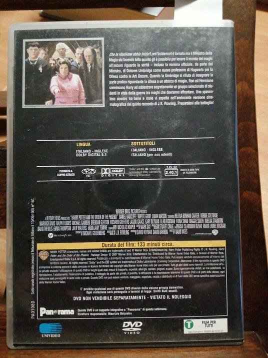 Harry Potter L'Ordine Della Fenice - Dvd - Panorama Mondadori - - copertina