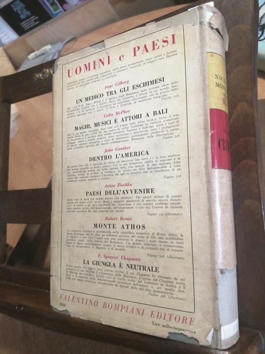 Nicholas Monsarrat - Mare Crudele 1Ed. Bompiani 1953 Atlantico 2 Guerra - Nicholas Monsarrat - copertina