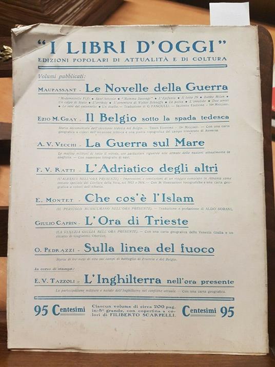 Orazio Pedrazzi - Sulla Linea Del Fuoco - Bemporad - 1914 I Libri D'Oggi - Orazio Pedrazzi - copertina
