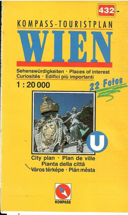 Kompass Touristplan Wien 1:20.000 - copertina