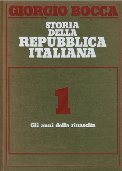 Storia Della Repubblica Italiana - Giorgio Bocca - copertina