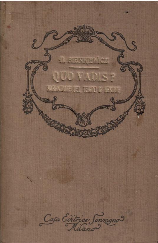 "Quo Vadis" Narrazione Del Tempo Di Nerone - Henryk Sienkiewicz - copertina
