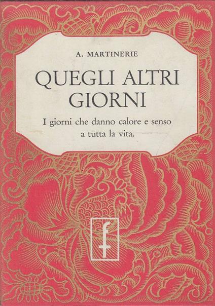 Quegli altri giorni - copertina