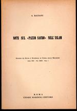 Note sul pazzo sacro nell'Islam Estratto da Studi e Materia di Storia delle Religioni Anno 1958 - Vol. XXIX - Fasc. I