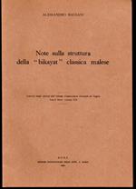 Note sulla struttura della hikayat classica malese Estratto dagli Annali dell'Istituto Universitario Orientale di Napoli Nuova serie, volume XII