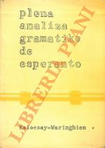 Plena analiza gramatiko de esperanto.