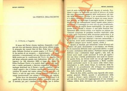 poetica dell'oggetto. Il Parini, o l'oggetto - Luciano Anceschi - copertina