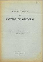 Necrologia di Antonio De Gregorio