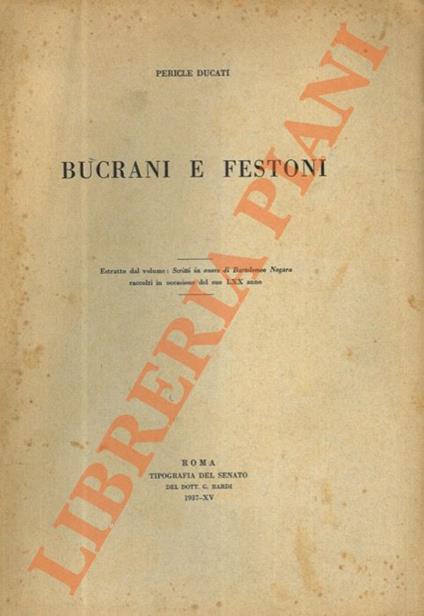 Bucrani e festoni - Pericle Ducati - copertina