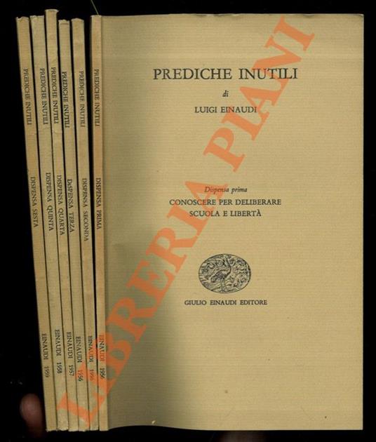 Prediche inutili. - Luigi Einaudi - copertina