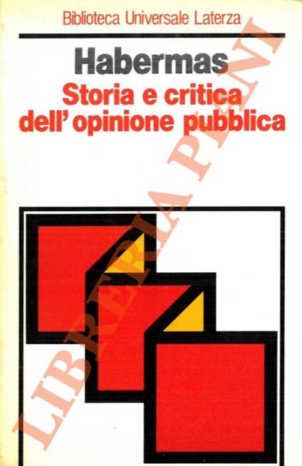 Storia e critica dell’opinione pubblica - Jürgen Habermas - copertina