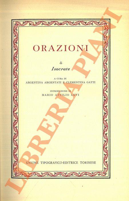 Orazioni - Isocrate - copertina