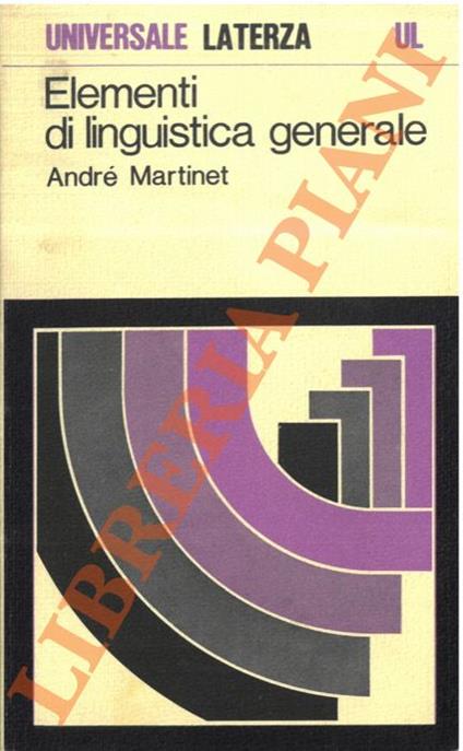 Elementi di linguistica generale - André Martinet - copertina