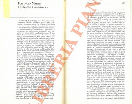 Nietzsche l' “inattuale” - Ferruccio Masini - copertina