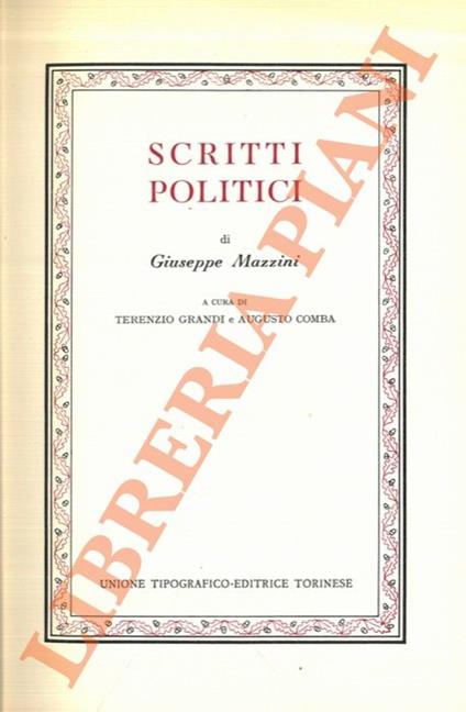 Scritti politici - Giuseppe Mazzini - copertina