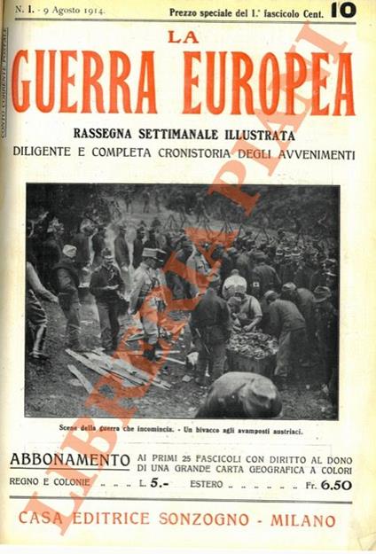 guerra europea. Cronistoria illustrata degli avvenimenti. - Enrico Mercatali - copertina