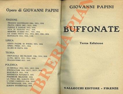 Buffonate - Giovanni Papini - copertina