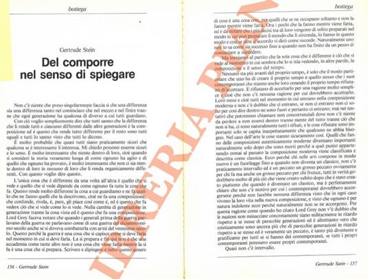 Del comporre nel senso di spiegare - Gertrude Stein - copertina