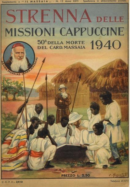 Strenna delle Missioni Cappuccine. 50° della morte del Card. Massaia. 1940 - copertina