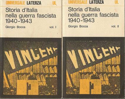 Storia d'Italia nella guerra fascista 1940-1943 - Giorgio Bocca - copertina