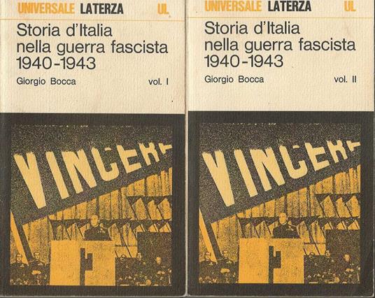 Storia d'Italia nella guerra fascista 1940-1943 - Giorgio Bocca - copertina