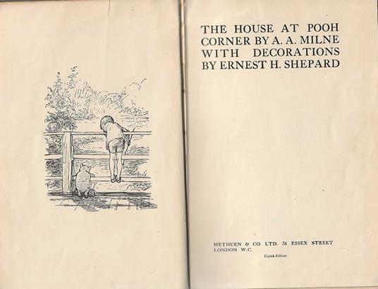 The house at Pooh corner - A. A. Milne - copertina