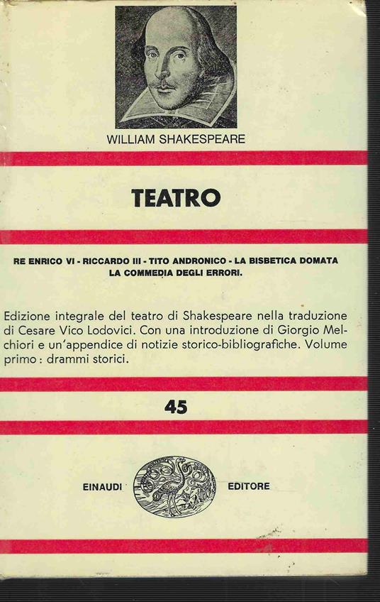 Teatro - William Shakespeare - copertina